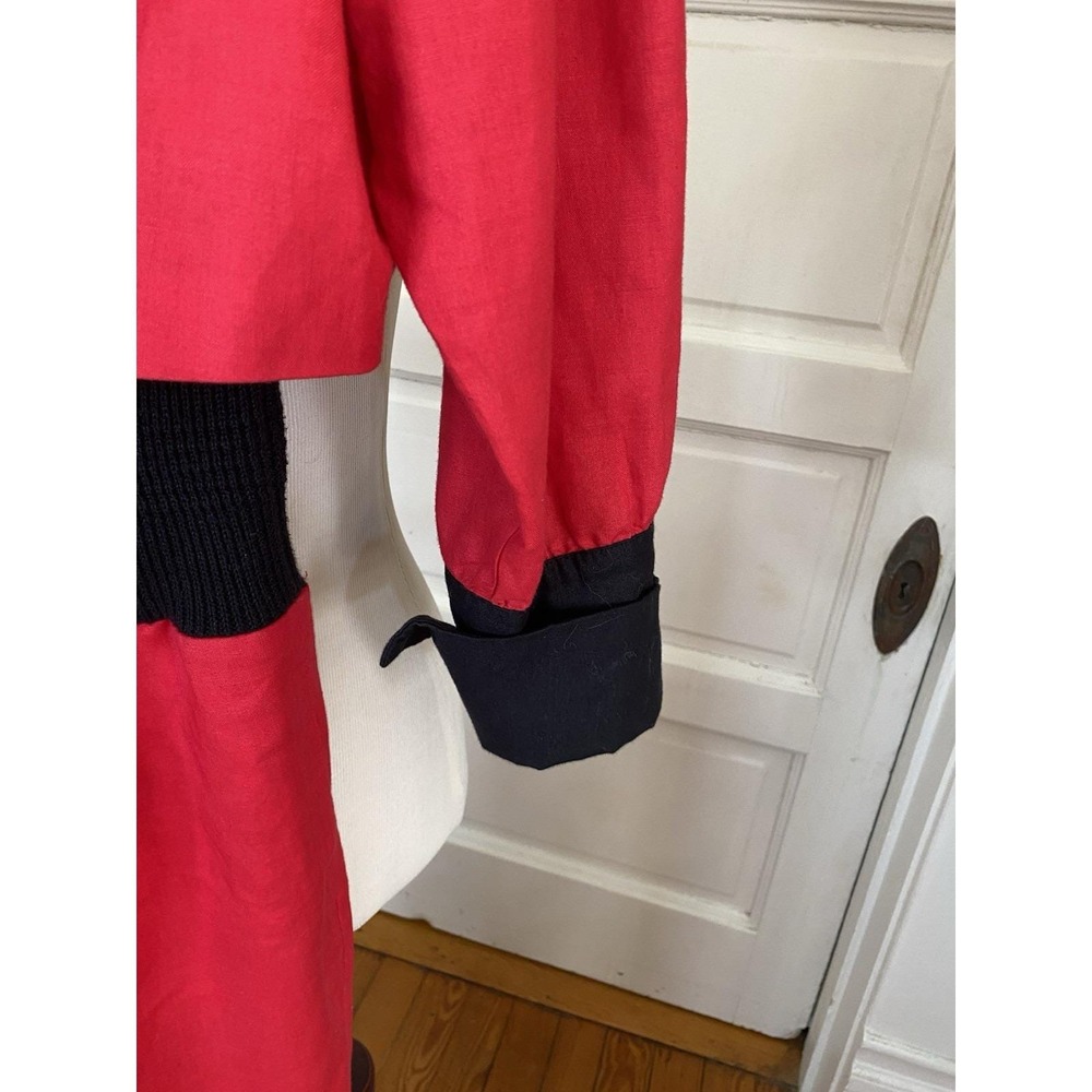 80's Vintage Jumpsuit Side Effects   Red Black Sz S New Wave Punk - Picture 4 of 9